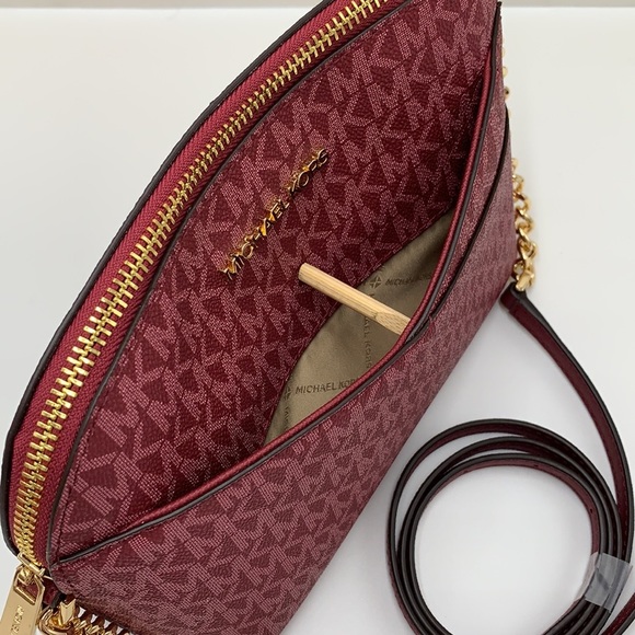 MICHAEL KORS JET SET TRAVEL MEDIUM DOME XCROSS XBODY MULBERRY MULTI COLOR - Picture 8 of 16